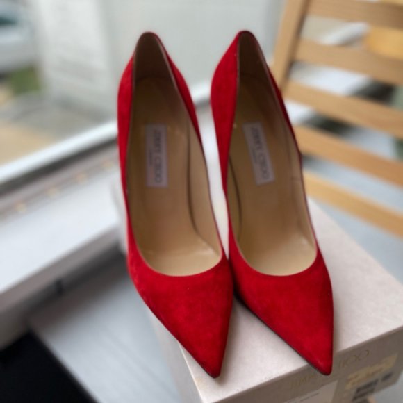 JIMMY CHOO ANOUK SUE SUEDE PUMP SZ 40 SHOE - Picture 2 of 6